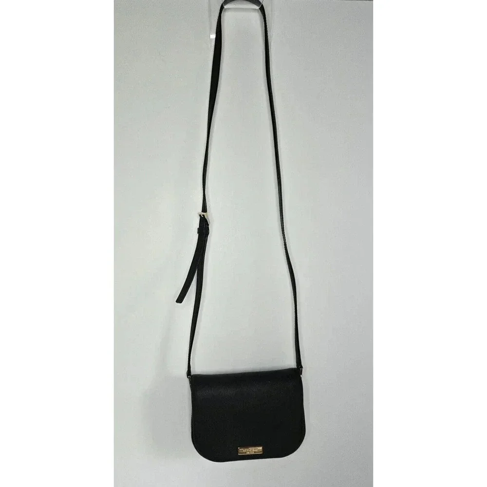 KATE SPADE NEW YORK CROSSBODY PURSE BLACK SAFFIANO LEATHER SMALL